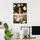 Engelse Springer Spaniel in badkuip poster, Grappi Poster (Thuiskantoor)