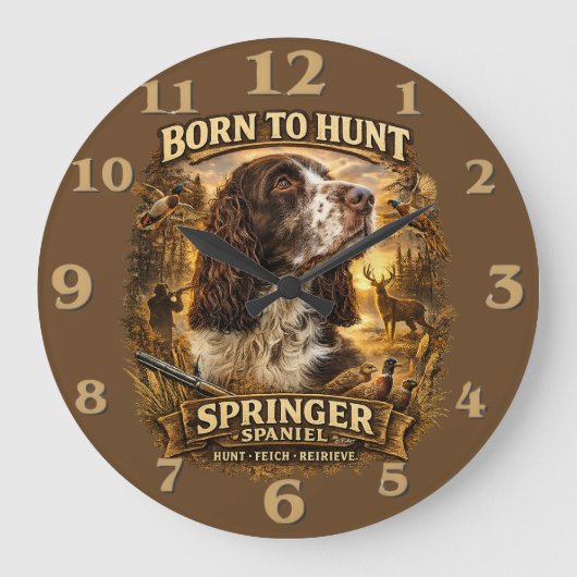 Engelse Springer Spaniel Jachthond Grote Klok (Voorkant)