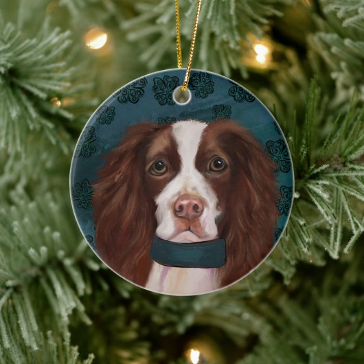 Engelse Springer Spaniel Keramisch Ornament (Boom)