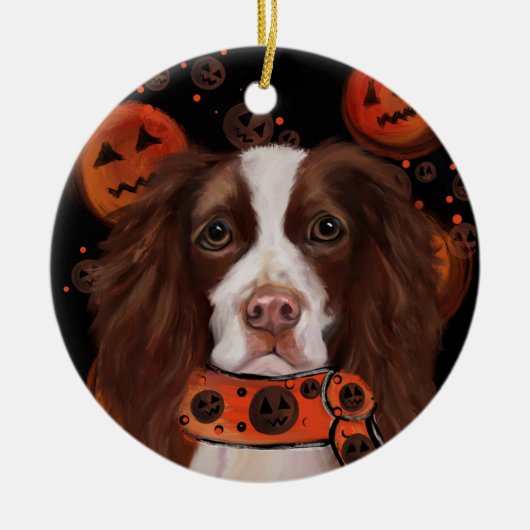Engelse Springer Spaniel Keramisch Ornament (Voorkant)
