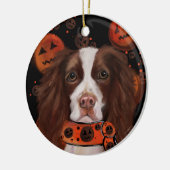 Engelse Springer Spaniel Keramisch Ornament (Links)