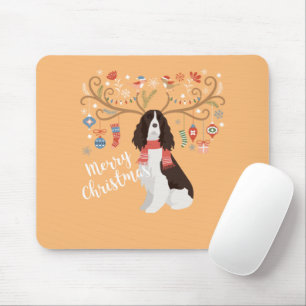 Engelse Springer Spaniel Kerst Reindeer Hond Muismat