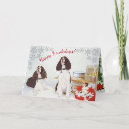 Engelse Springer Spaniel kerstkaart Feestdagen Kaart