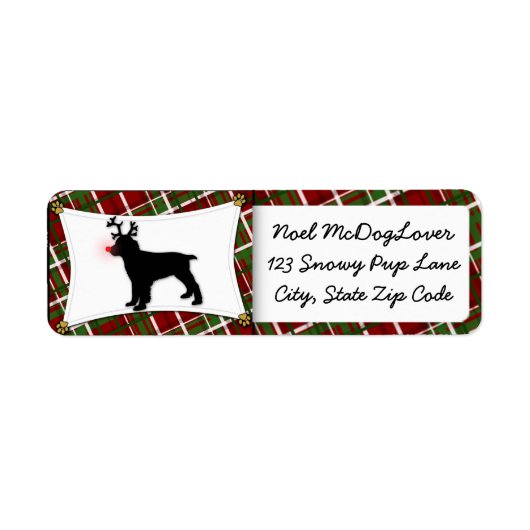 Engelse Springer Spaniel Kerstmis Etiket (Voorkant)