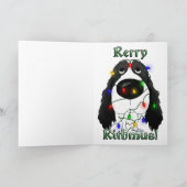 Engelse Springer Spaniel kerstverlichting Feestdagen Kaart (Binnen)