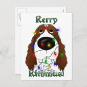 Engelse Springer Spaniel kerstverlichting Feestdagenkaart (Voorkant / Achterkant)