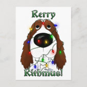 Engelse Springer Spaniel kerstverlichting Feestdagenkaart (Voorkant)