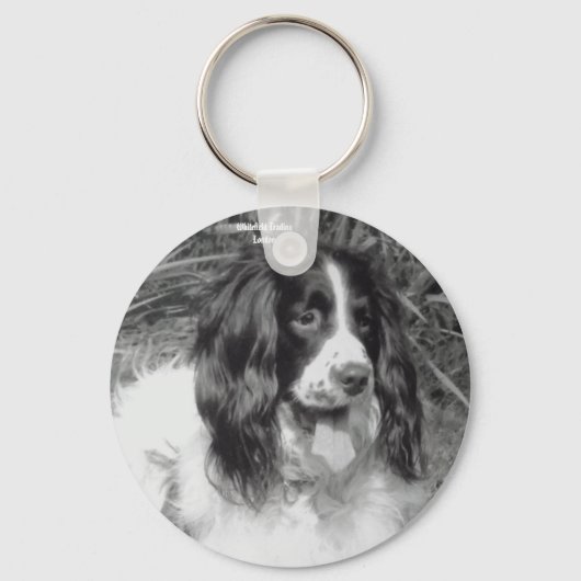 Engelse Springer Spaniel Key Ring Sleutelhanger (Voorkant)