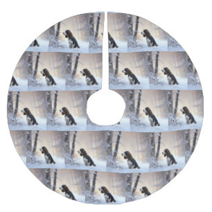 Engelse Springer Spaniel Laat het sneeuwen Kerstmi Kerstboom Rok