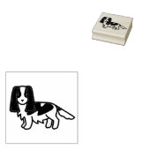 Engelse Springer Spaniel Lever en Witte cartoon Rubberstempel (Gestempeld)