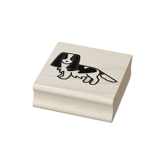 Engelse Springer Spaniel Lever en Witte cartoon Rubberstempel (Stempel)
