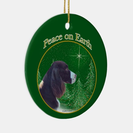 Engelse Springer Spaniel (lever) Vrede Keramisch Ornament (Rechts)