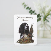 Engelse Springer Spaniel met fazant Kaart (Staand voorkant)