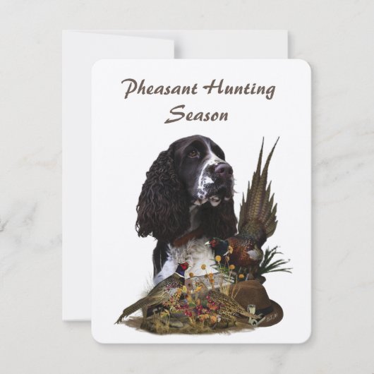 Engelse Springer Spaniel met fazant Kaart (Voorkant)