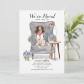 Engelse Springer Spaniel Moving Announement Aankondiging (Staand voorkant)
