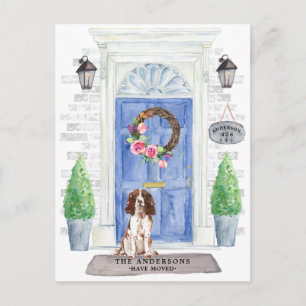 Engelse Springer Spaniel Moving Announement Briefkaart