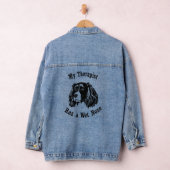 Engelse Springer Spaniel My Therapist heeft een We Denim Jacket (Hangar)