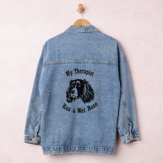 Engelse Springer Spaniel My Therapist heeft een We Denim Jacket (Hangar)