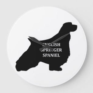 Engelse Springer Spaniel naam Silhouette Grote Klok