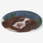 ENGELSE SPRINGER SPANIEL PAPIEREN BORDJE (Gekanteld)