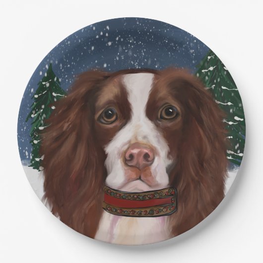 ENGELSE SPRINGER SPANIEL PAPIEREN BORDJE (Voorkant)