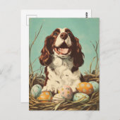 Engelse Springer Spaniel  Pasen Briefkaart (Voorkant / Achterkant)