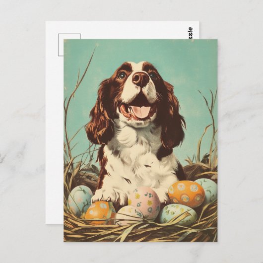 Engelse Springer Spaniel Pasen Briefkaart (Voorkant / Achterkant)