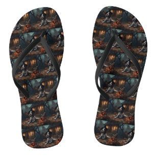 Engelse Springer Spaniel Pompoenen Halloween Griez Teenslippers