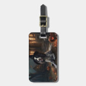 Engelse Springer Spaniel Pompoenen Halloween Scary Bagagelabel (Voorkant verticaal)