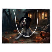 Engelse Springer Spaniel Pompoenen Halloween Scary Groot Cadeauzakje (Achterkant)