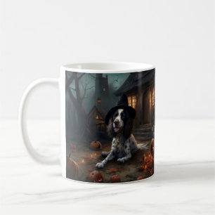 Engelse Springer Spaniel Pompoenen Halloween Scary Koffiemok
