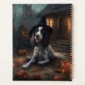 Engelse Springer Spaniel Pompoenen Halloween Scary Planner (Achterkant)