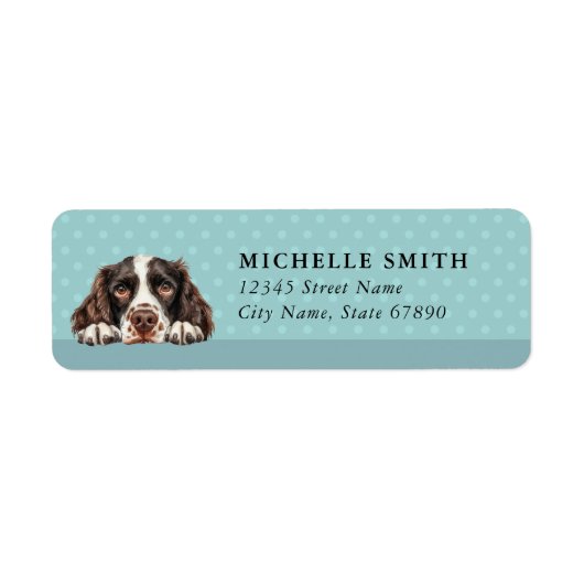 Engelse Springer Spaniel Retouradreslabels Etiket (Voorkant)