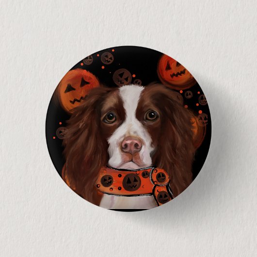 Engelse Springer Spaniel        Ronde Button 3,2 Cm (Voorkant)