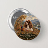 Engelse Springer Spaniel Ronde Button 5,7 Cm (Voorkant /achterkant)