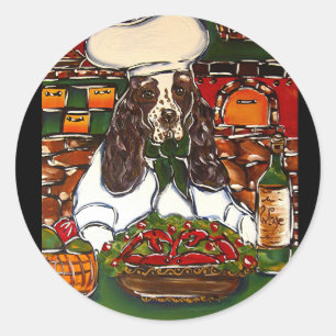 Engelse Springer Spaniel Ronde Sticker