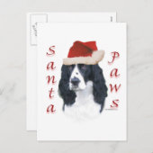Engelse Springer Spaniel Santa Paws Feestdagenkaart (Voorkant / Achterkant)