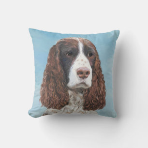 Engelse Springer Spaniel Schilderij Originele Hond Kussen