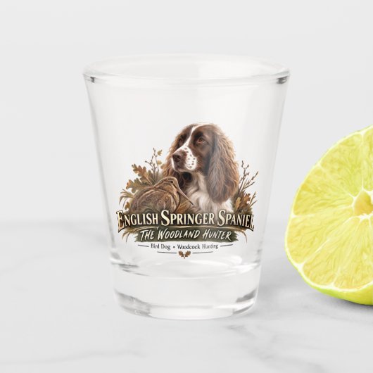 Engelse Springer Spaniel Shot Glas (Voorkant)
