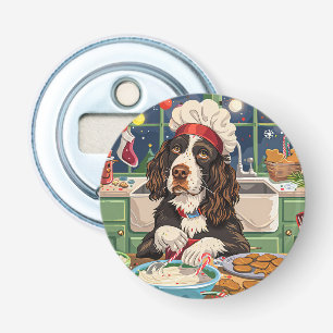 Engelse Springer Spaniel Vakantie Bakken: Feesteli Button Flesopener