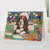 Engelse Springer Spaniel Vakantie Bakken: Feesteli Kaart (Voorkant)