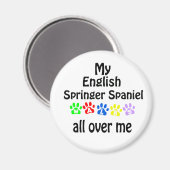 Engelse Springer Spaniel wandelingen Design Magneet (Voorkant / Achterkant)