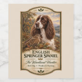 Engelse Springer Spaniel Wijn Etiket (Enkel label)