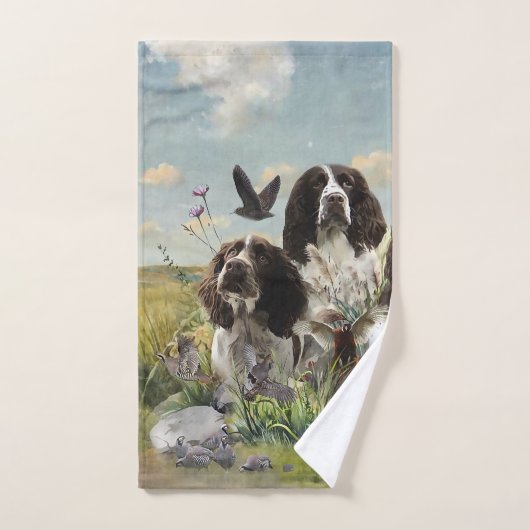 Engelse Springer Spaniels, kunst Bad Handdoek (Handdoek)