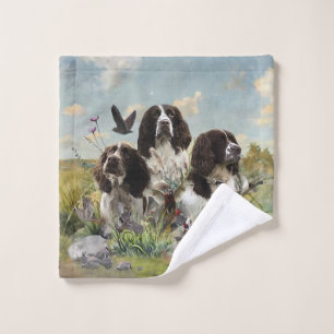 Engelse Springer Spaniels, kunst Bad Handdoek