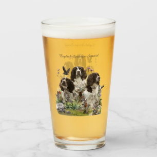 Engelse Springer Spaniels, kunst Glas