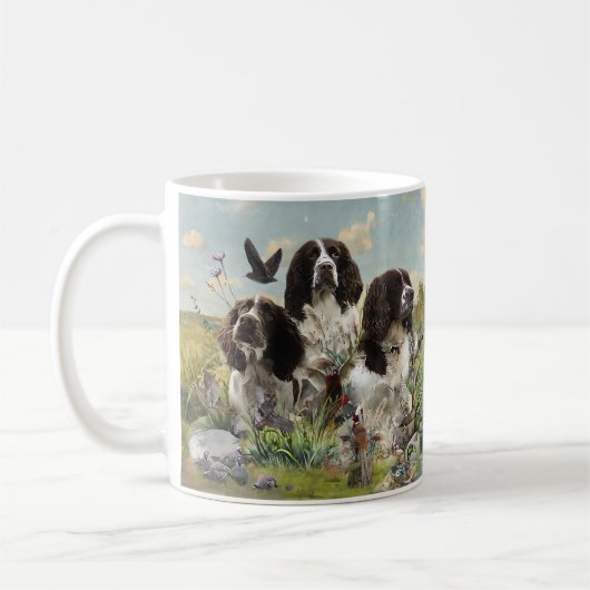Engelse Springer Spaniels, kunst Koffiemok (Links)