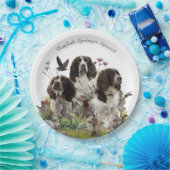 Engelse Springer Spaniels, kunst Papieren Bordje (Feest)