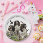 Engelse Springer Spaniels, kunst Papieren Bordje (Feest)