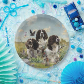 Engelse Springer Spaniels, kunst Papieren Bordje (Feest)